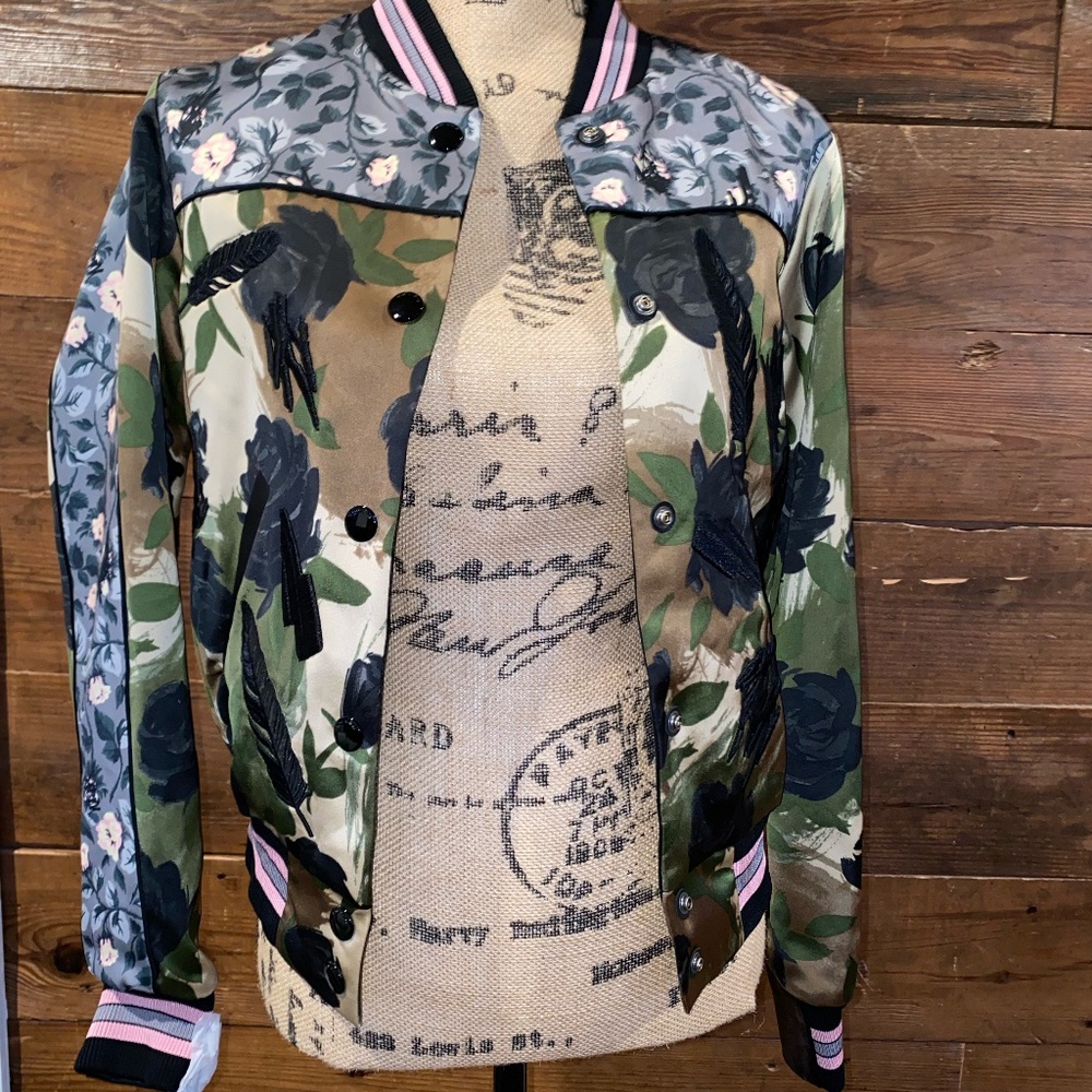 COACH Shrunken Camo Bomber Rose